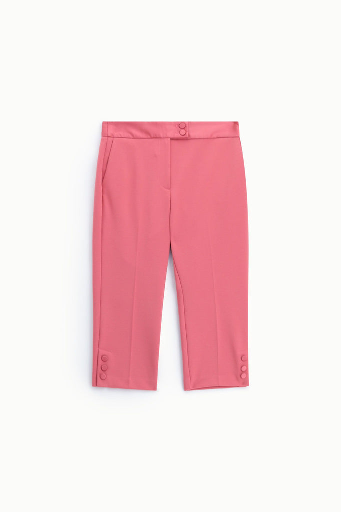 Cropped Παντελόνι Ψηλόμεσο με Ζώνη – Rosa Baroque