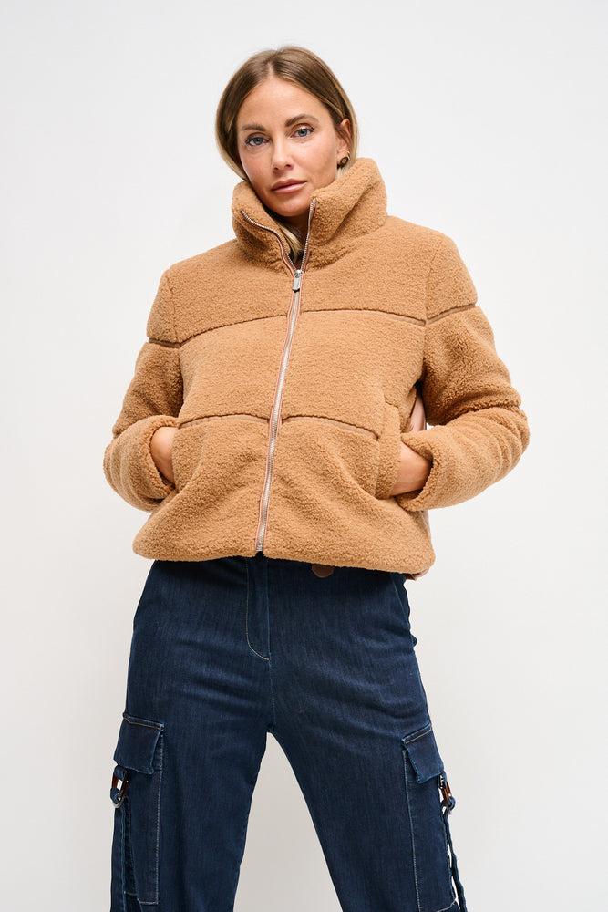 DOWN JACKET WITH ECO FUR INSERTS