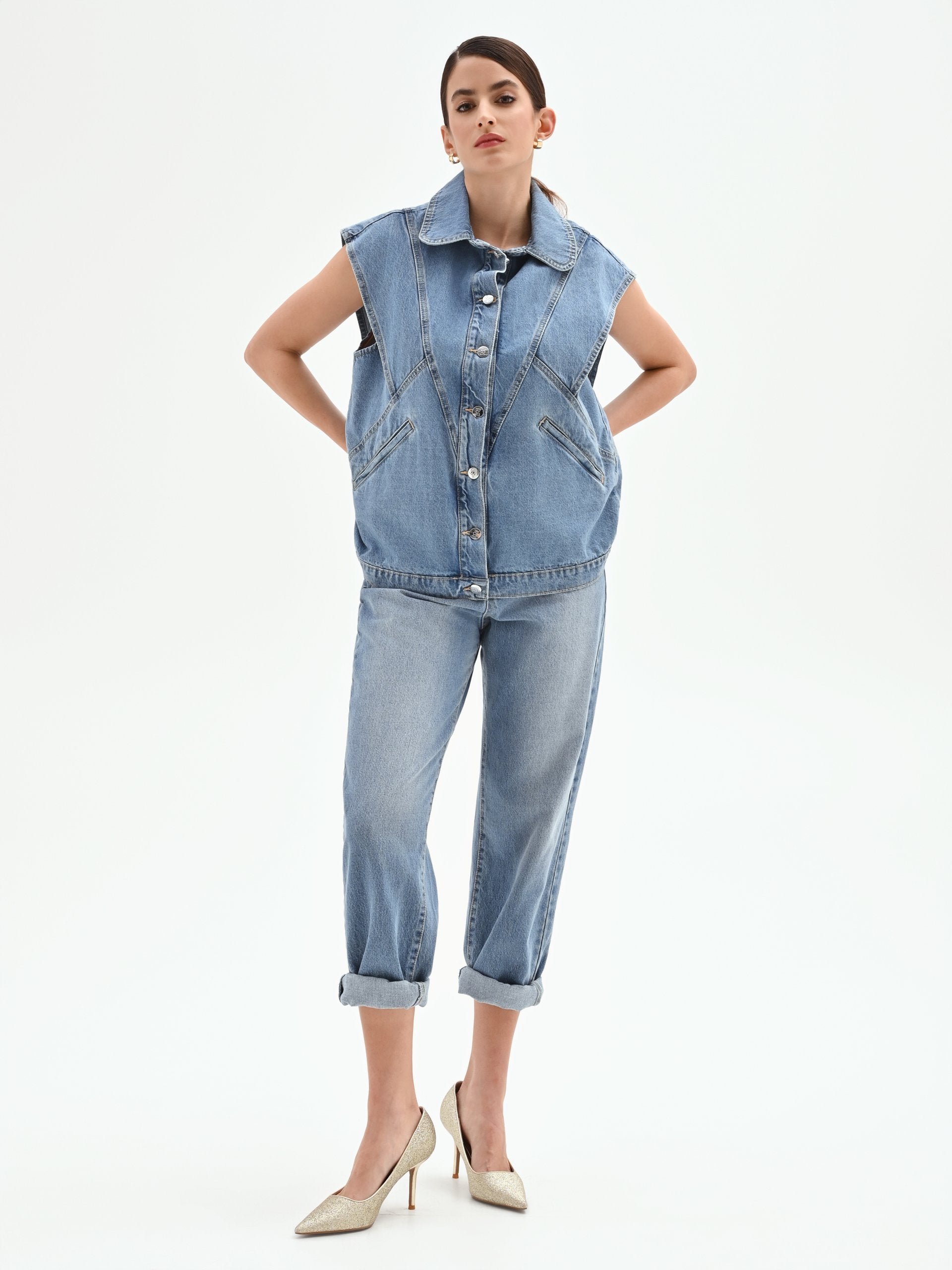 Γιλέκο Μπλε Rinascimento Lace Boutique