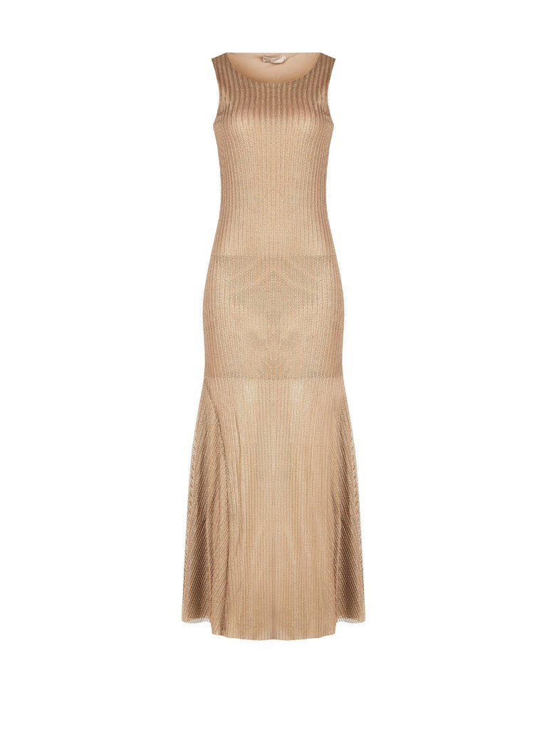μακρύ χρυσό φόρεμα για γάμους βαπτίσεις lace boutique