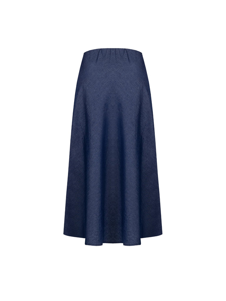 φούστα jean μίντι capsule wardrob