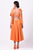 Φόρεμα Midi Εξώπλατο Πορτοκαλί