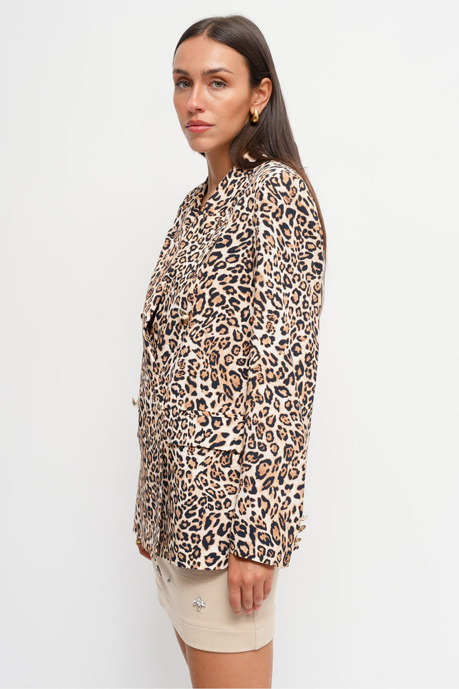 
                  
                    Load image into Gallery viewer, Σακάκι Leopard Print Μαύρο Μπεζ
                  
                