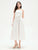 λευκό midi φόρεμα rinascimento lace boutique