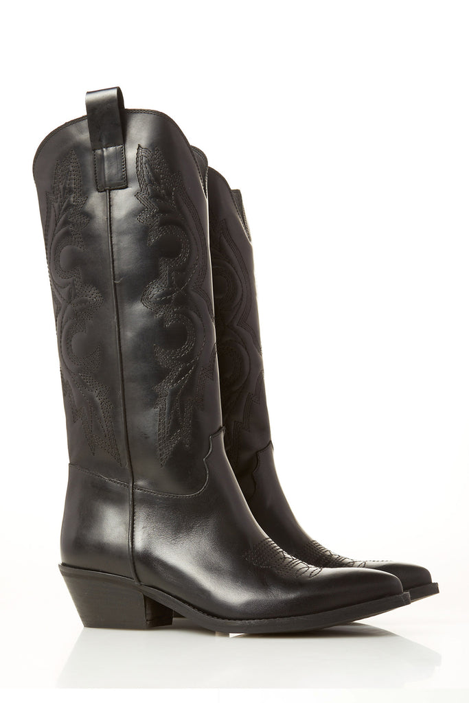 Μπότες Δερμάτινες Μαύρες  Ovye - Cowboy Boot