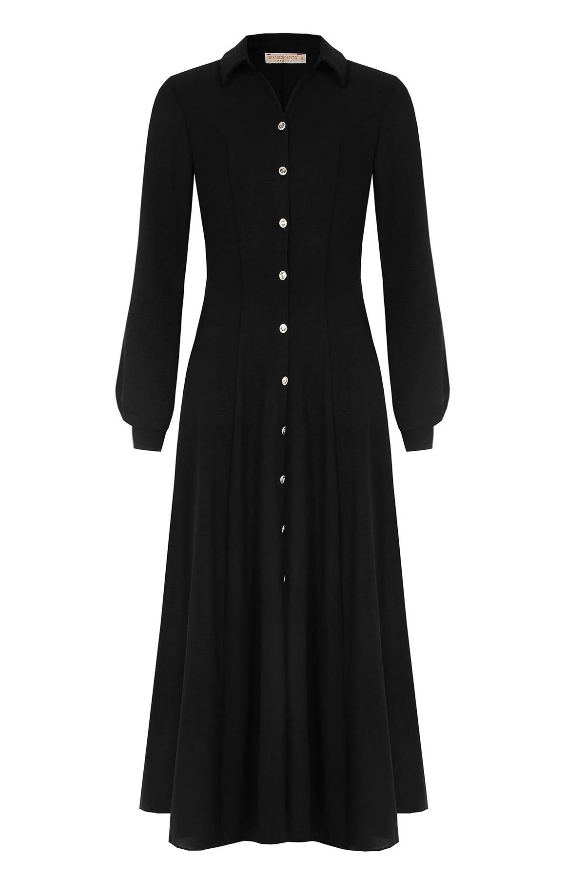 Φόρεμα Midi Μαύρο Camisole Rinascimento