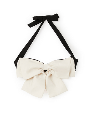 
                  
                    Load image into Gallery viewer, Top Άσπρο Μαύρο Πριντ - Milkwhite Bustier Bow
                  
                