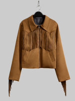 Jacket with fringe details
