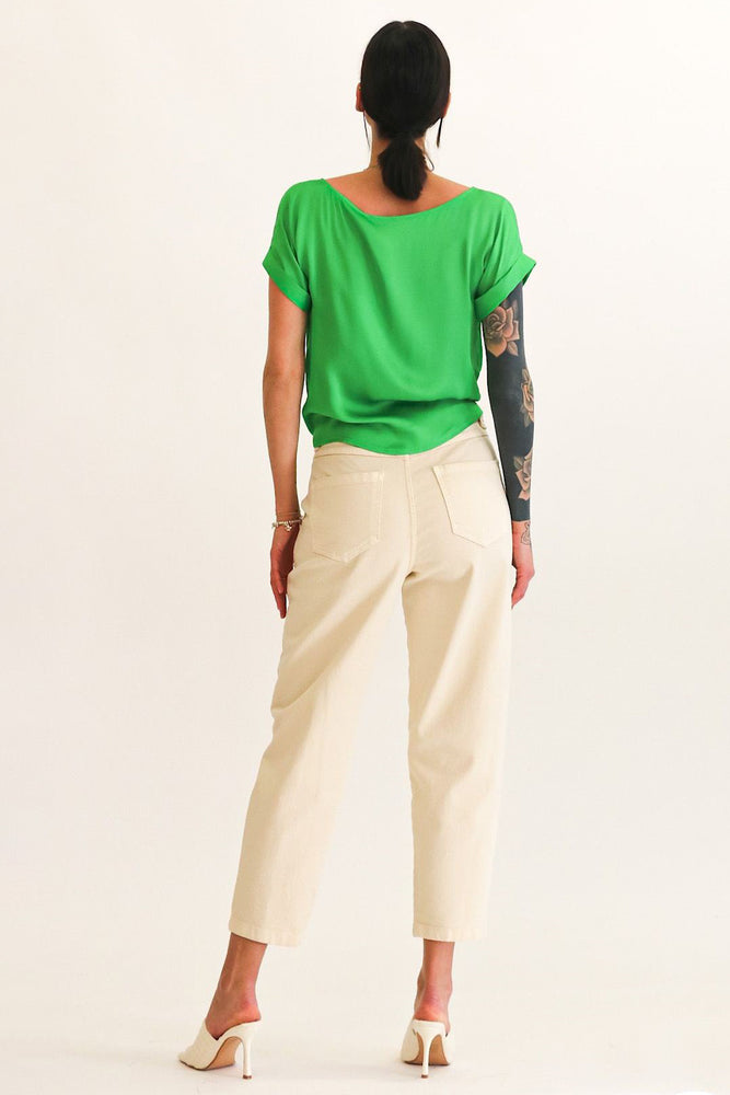 Satin bralette top - Satin green pastel blouse –