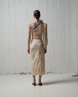 
                  
                    Load image into Gallery viewer, Ivory Midi Skirt
                  
                