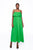 Long Green Dress with ruffles