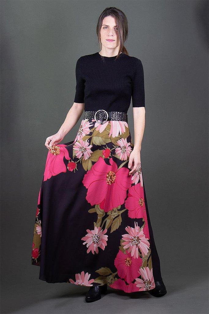 Maxi floral skirt - Laceboutique.gr