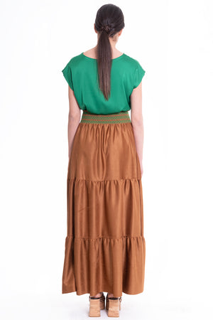 
                  
                    Load image into Gallery viewer, Maxi Brown skirt
                  
                