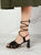 Hight heels rope sandal - Black Sandals