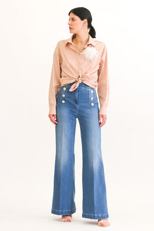
                  
                    Load image into Gallery viewer, Jeans - Blue Jean bell bottoms
                  
                