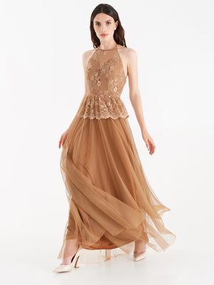 
                  
                    Load image into Gallery viewer, Nude dress - Maxi dress
                  
                