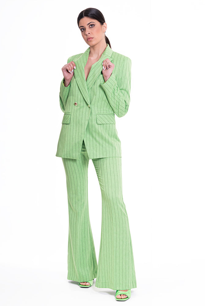 
                  
                    Load image into Gallery viewer, Pinstripe Suit - Green Striped Suit
                  
                
