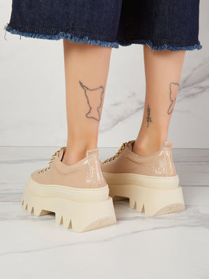 
                  
                    Load image into Gallery viewer, Naplak Lace Up - Beige Shoes
                  
                