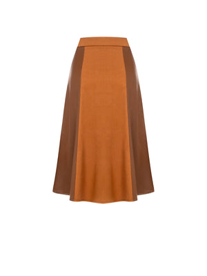 
                  
                    Load image into Gallery viewer, Midi skirt - Rinascimento Brown midi skirt
                  
                