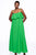 Μακρύ Πράσινο Φόρεμα με βολάν