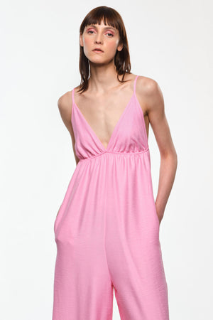 
                  
                    Load image into Gallery viewer, Full body pink jumpsuit with suspenders
                  
                