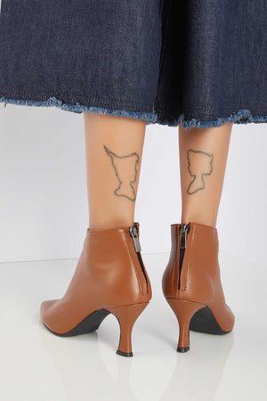 
                  
                    Load image into Gallery viewer, Camel Ankle Boot
                  
                