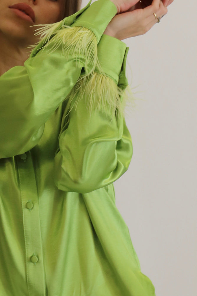 
                  
                    Load image into Gallery viewer, Satin Lime Shirt - Green Lime Shirt
                  
                