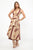 Asymmetric Midi Dress Brown