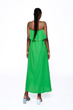 
                  
                    Φόρτωση εικόνας στο πρόγραμμα προβολής συλλογής, Μακρύ Πράσινο Φόρεμα με βολάν
                  
                
