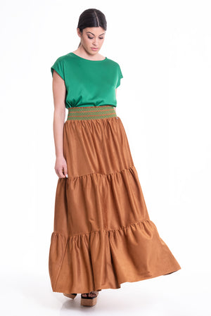
                  
                    Load image into Gallery viewer, Maxi Brown skirt
                  
                