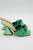Heeled Sandals - Green Leather Sandals