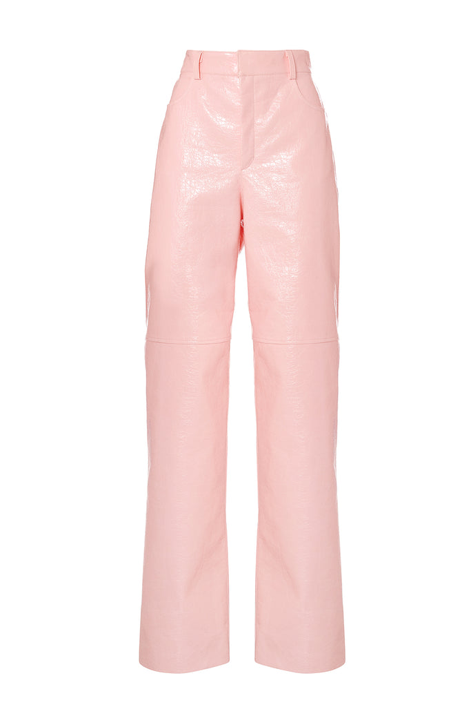 Παντελόνι Ροζ Faux Leather