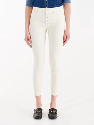 
                  
                    Load image into Gallery viewer, Cotton canvas trousers, ivory - Beige Pants
                  
                