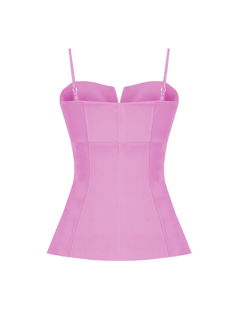 
                  
                    Load image into Gallery viewer, Top Fuchsia - Bodice top in technical fabric, Fuxia
                  
                