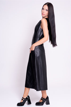 
                  
                    Φόρτωση εικόνας στο πρόγραμμα προβολής συλλογής, Vegan Leather Μαύρο Φόρεμα E-mio
                  
                
