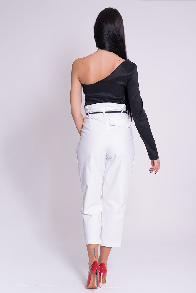 
                  
                    Load image into Gallery viewer, White Pants with Black Belt
                  
                